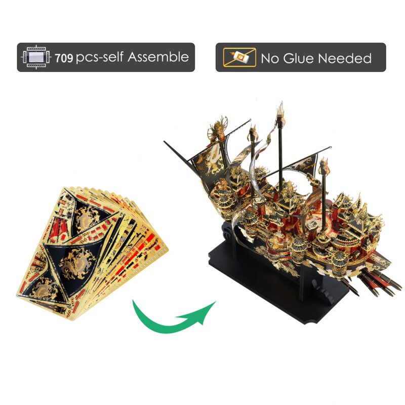 Piececool Wind Breaker Ship 3D Metal Model Kit (709 Pcs)
