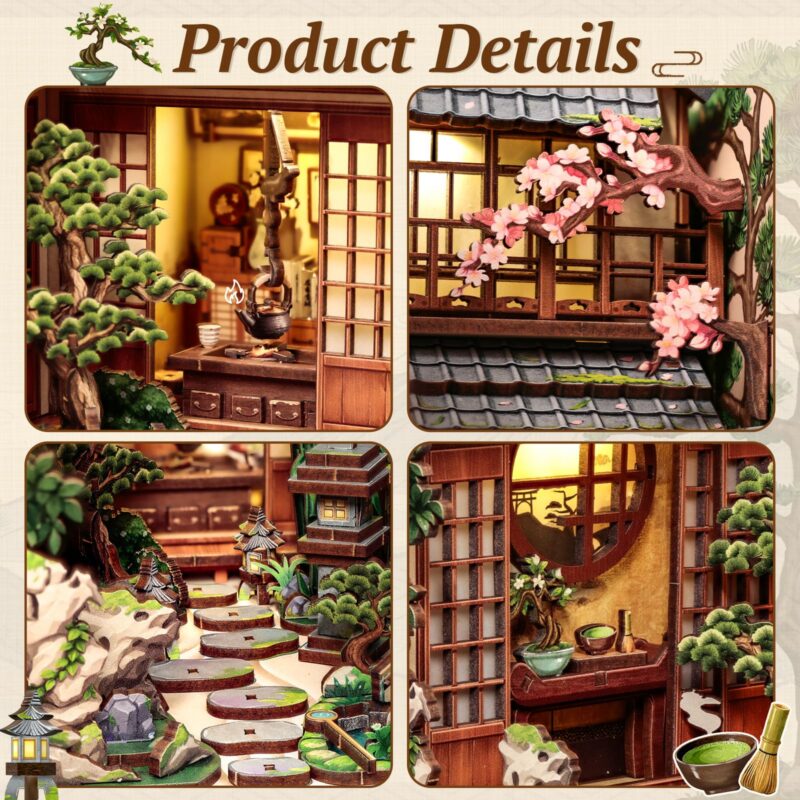 Cutebee Serene Courtyard DIY Book Nook Kit