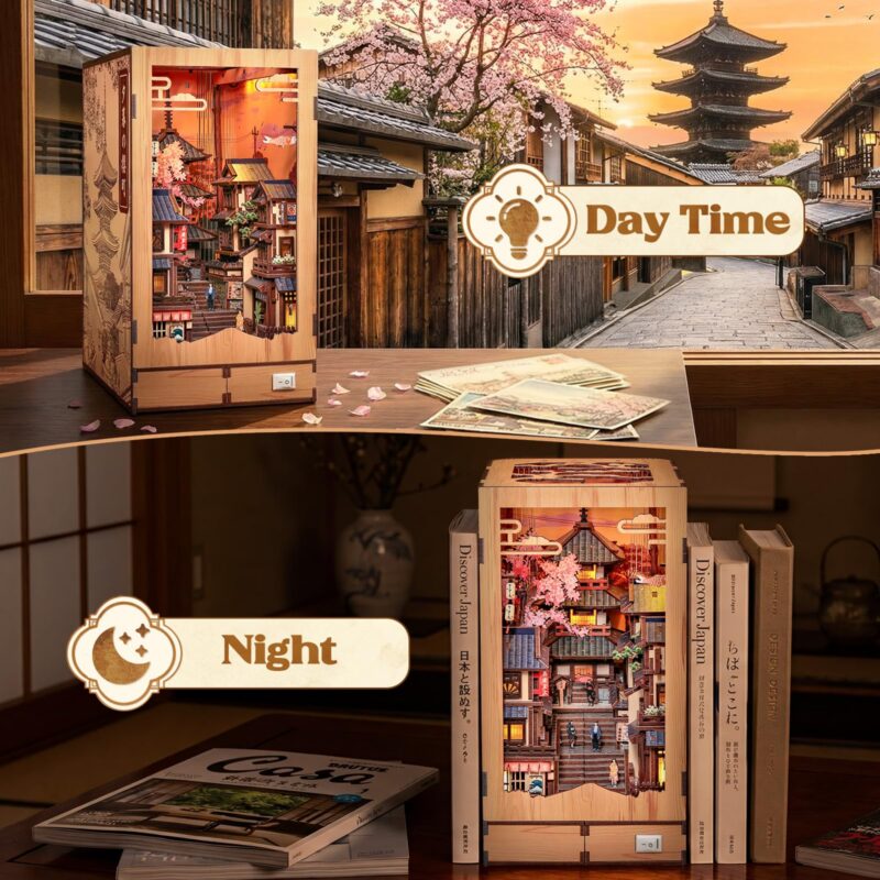 Cutebee Twilight Sakura Path DIY Book Nook Kit