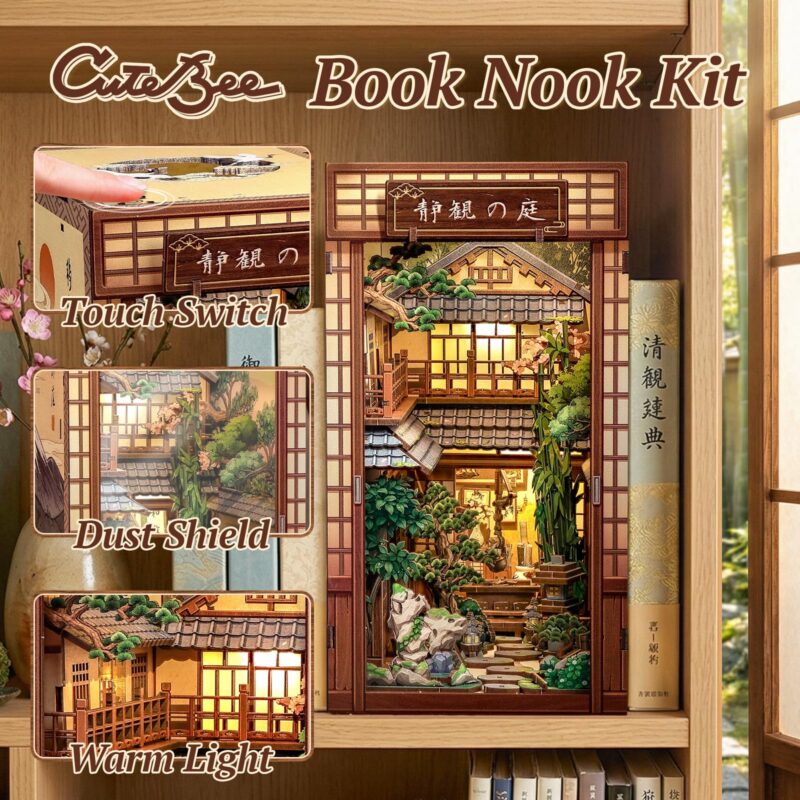 Cutebee Serene Courtyard DIY Book Nook Kit