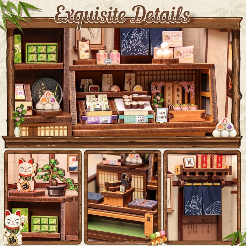 Cutebee Wagashi Sweet Shop DIY Book Nook Kit
