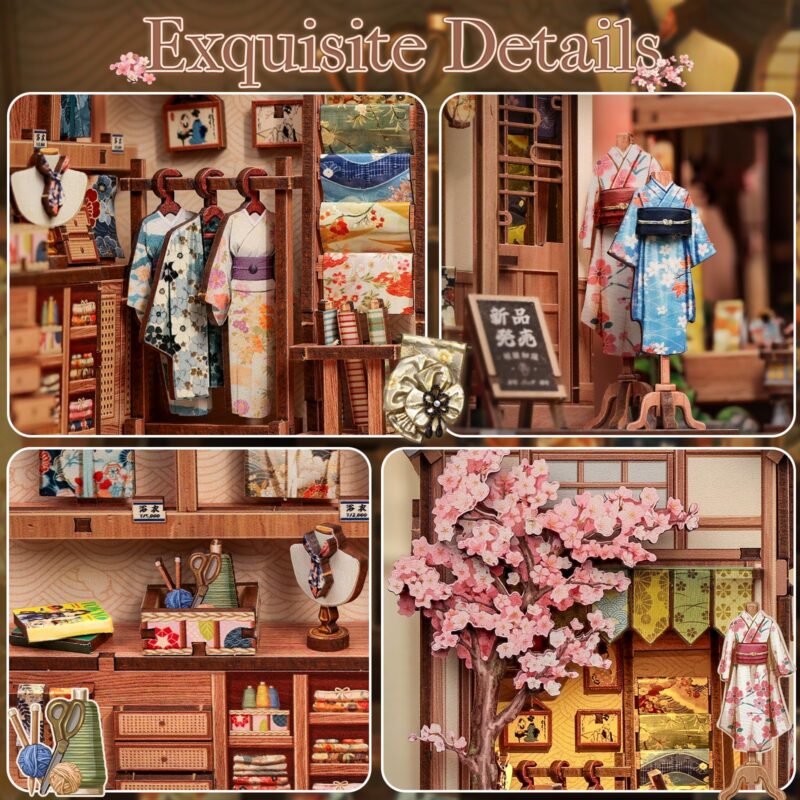 Cutebee Sakura Kimono Shop DIY Book Nook Kit