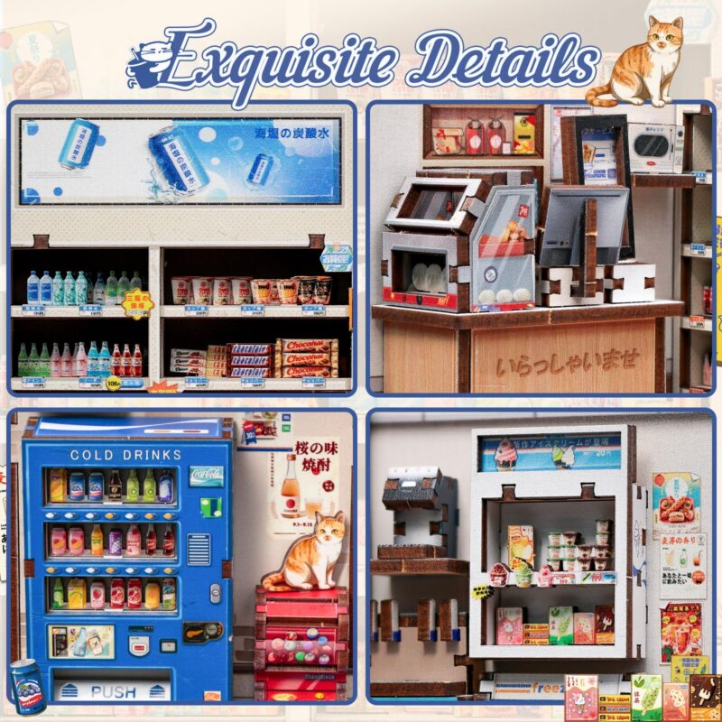 Cutebee Beika-cho Convenience Store DIY Book Nook Kit