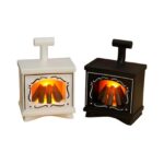 Gxsterd 1:12 Dollhouse Fireplace with LED Flame (2-Pack)