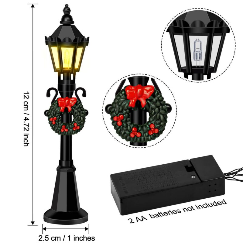 Miniature LED Street Lamp Models (4-Pack)