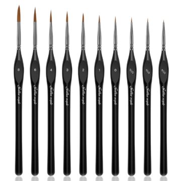 Golden Maple Detail Paint Brush Set (10-Piece)