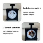 Gxsterd 1:12 Dollhouse Fireplace with LED Flame (2-Pack)