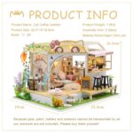 Cutebee Cat Coffee Garden DIY Miniature House Kit with LED