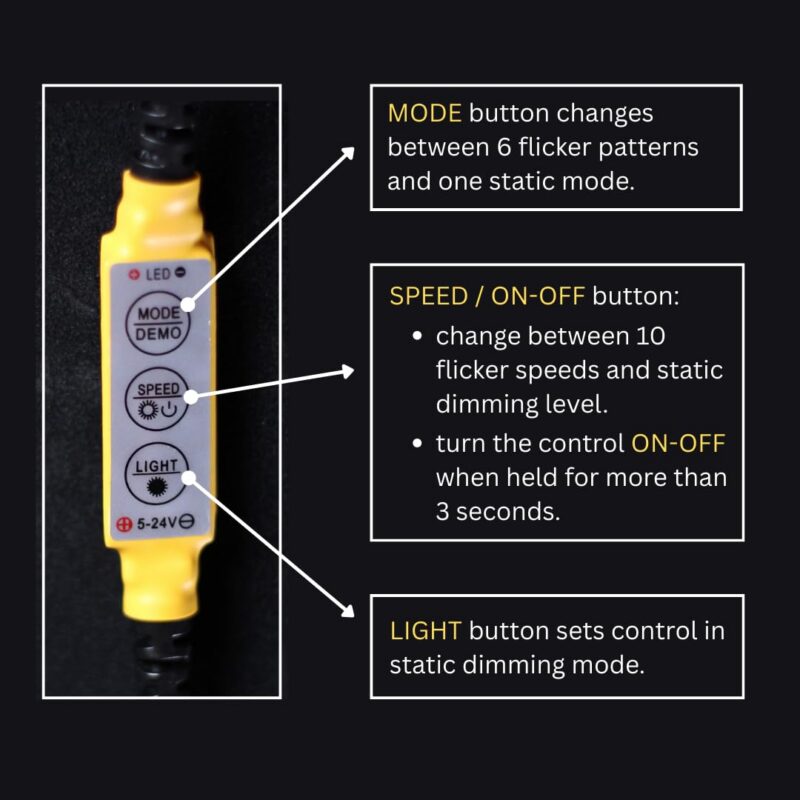 Prop and Scenery Lights Flickering Flame LED Kit (Orange)