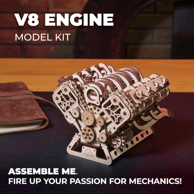 Ugears V8 Engine 3D Wooden Puzzle — view 5
