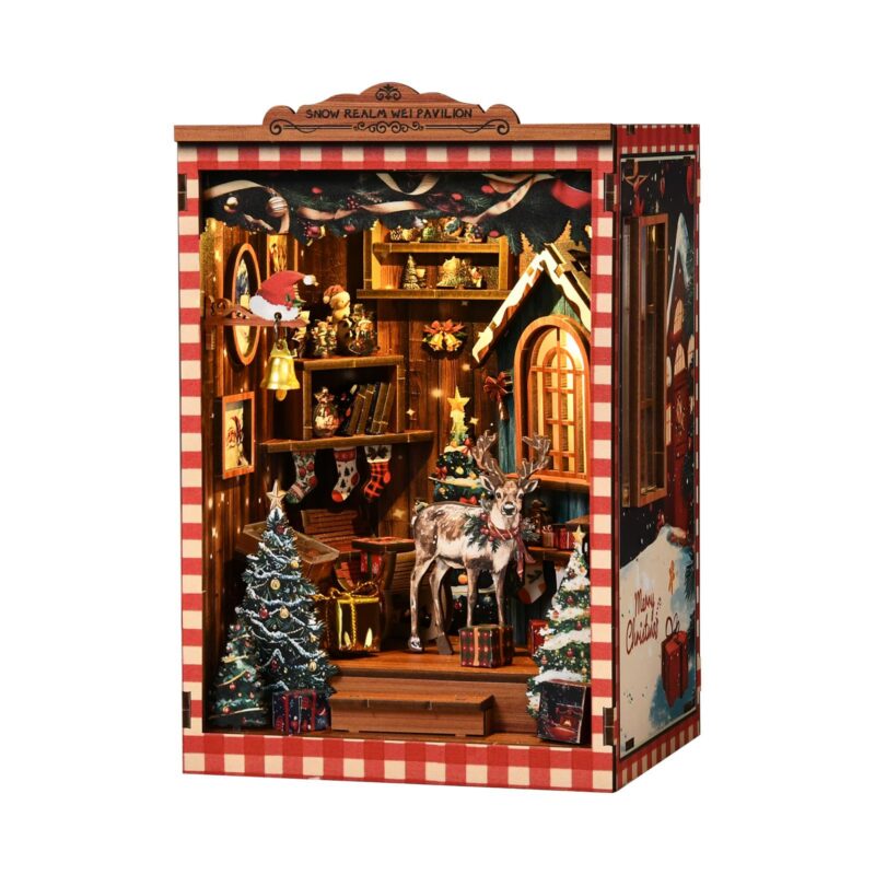 Nextips Snow Realm Pavilion DIY Book Nook Kit with LED