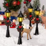 Miniature LED Street Lamp Models (4-Pack)