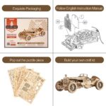 Rokr Grand Prix Car 3D Wooden Puzzle — view 4