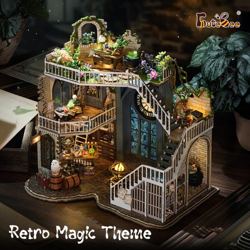 Cutebee Magic House DIY Miniature House Kit with LED