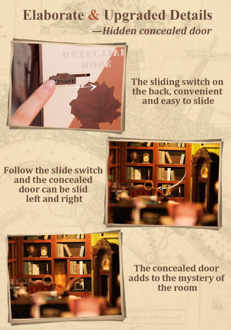 Cutebee Rose Detective Agency DIY Book Nook Kit