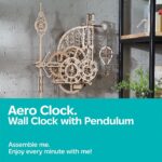 Ugears Aero Clock 3D Wooden Puzzle with Pendulum — view 2