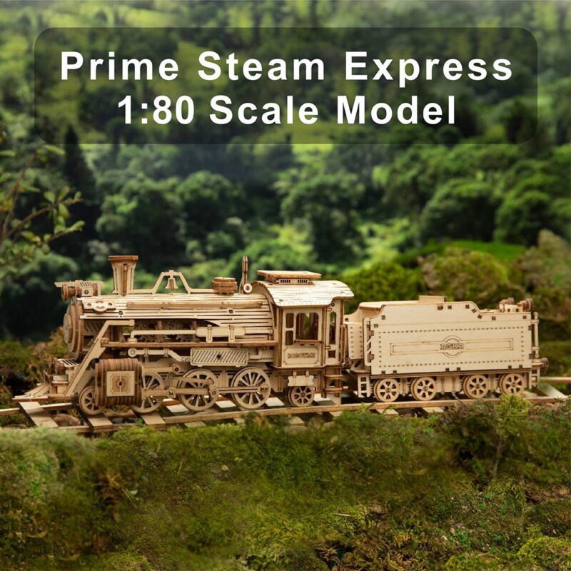 Rokr Prime Steam Express 3D Wooden Train Puzzle — view 2