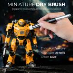 Nicpro Miniature Paint Brush & Drybrush Set (21-Piece)