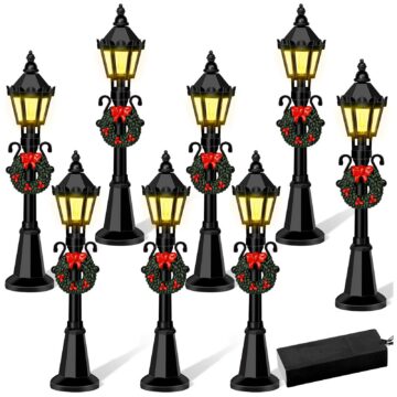 Miniature LED Street Lamp Models (4-Pack)