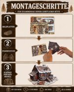 Astshun Winter Cabin 3D Wooden Puzzle with LED