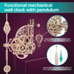 Ugears Aero Clock 3D Wooden Puzzle with Pendulum — view 5