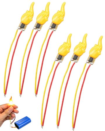Luantuo Flickering Flame Effect Mini LED Lights (6-Pack)