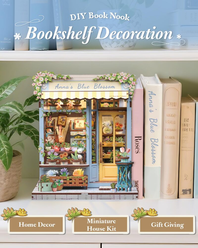 Cutebee Anna's Blue Blossom DIY Book Nook Kit