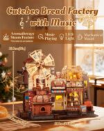 Cutebee Bread Factory 3D Wooden Puzzle with LED