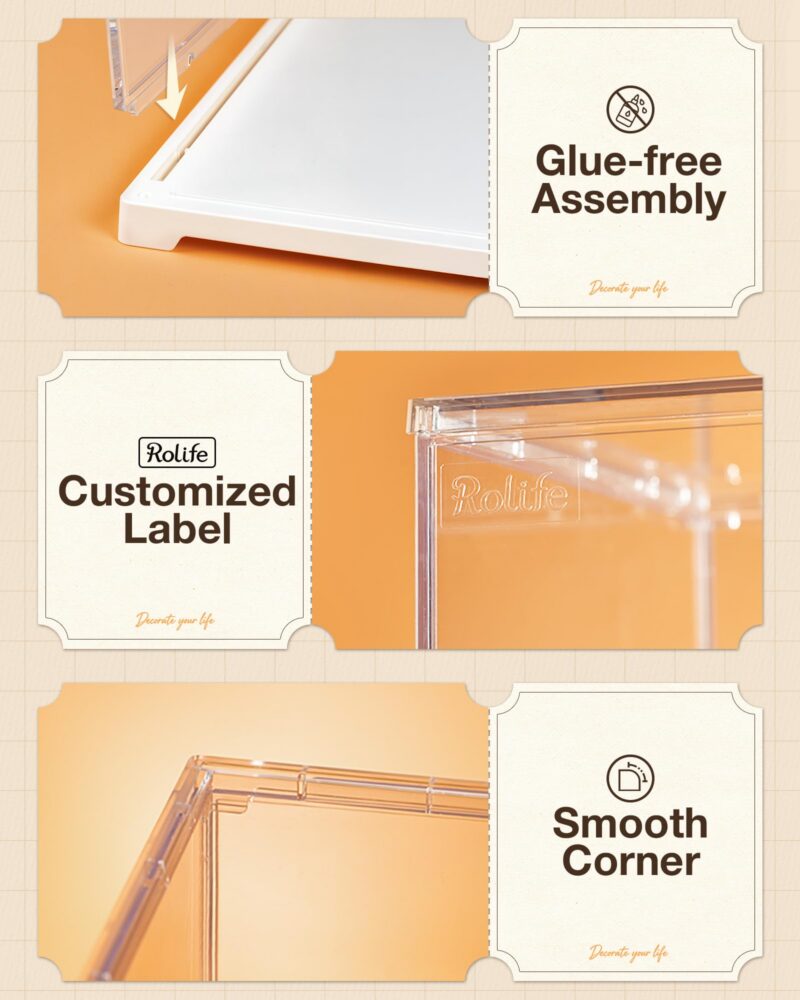 Rolife Acrylic Display Case with Door for Book Nooks