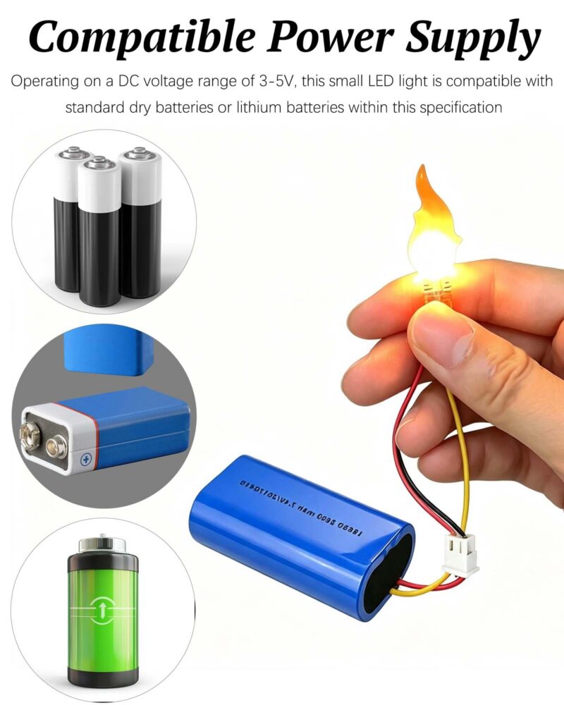 Luantuo Flickering Flame Effect Mini LED Lights (6-Pack)