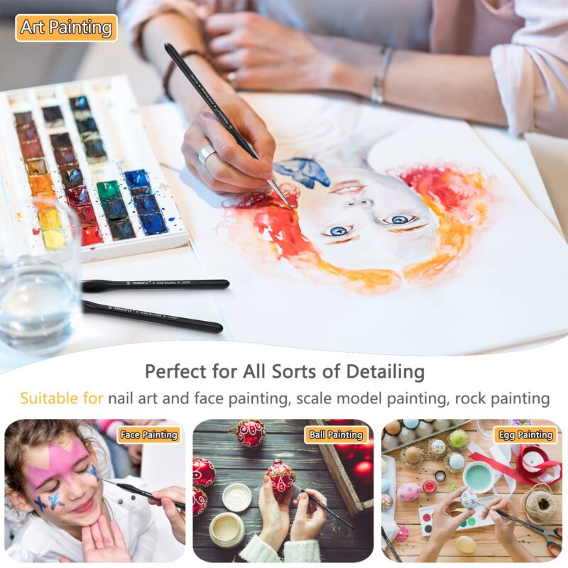 Pandafly Detail Paint Brush Set (15-Piece)