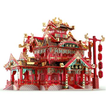 Piececool Chinese Ancient Restaurant 3D Metal Model Kit (215 Pcs)
