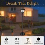 Abaodam 1:12 Miniature Lamp Post, Battery LED