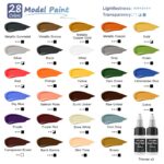 FansArriche Model Paint Set, 28 Colours with Brushes