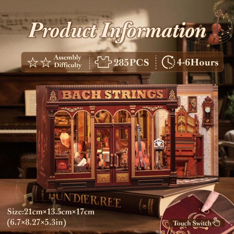Cutebee Bach Strings DIY Book Nook Kit