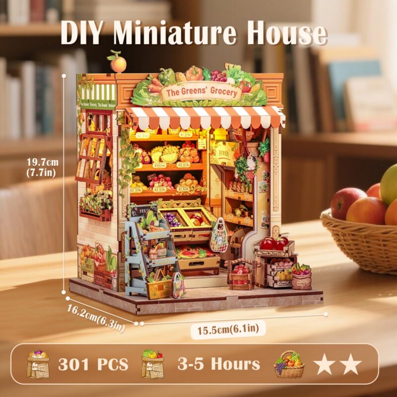 Cutebee The Greens' Grocery DIY Book Nook Kit