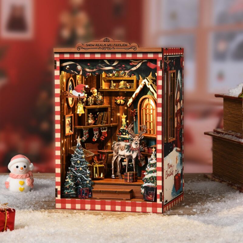 Nextips Snow Realm Pavilion DIY Book Nook Kit with LED