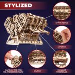 Ugears V8 Engine 3D Wooden Puzzle — view 4