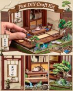 Cutebee Japanese Tea House DIY Book Nook Kit with LED