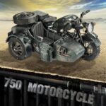 Piececool Motorcycle with Sidecar 3D Metal Model Kit