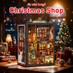 Nextips Musical Christmas Shop DIY Book Nook Kit with LED