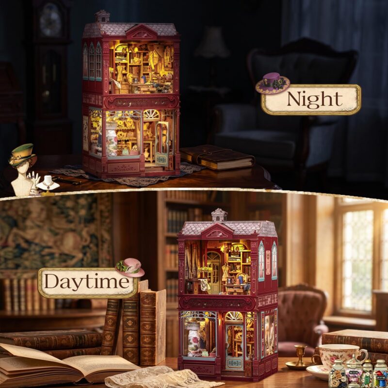 Cutebee Marguerite Tailor Shop DIY Book Nook Kit with LED