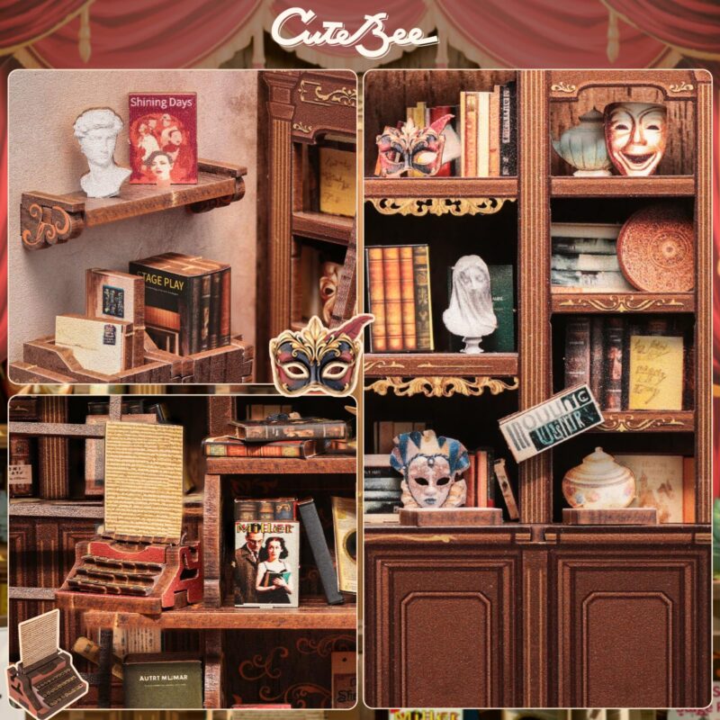 Cutebee Drama Bookshop DIY Book Nook Kit