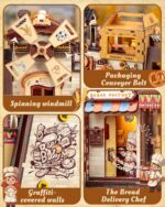 Cutebee Bread Factory 3D Wooden Puzzle with LED