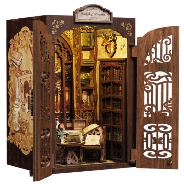 Cutebee Bookshop Memories DIY Book Nook Kit with LED