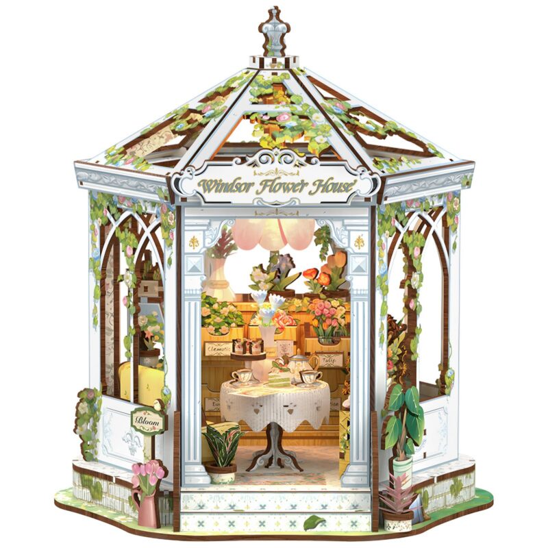 Cutebee Windsor Flower House DIY Miniature House Kit with LED