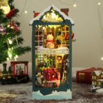 Fifijoy Merry Christmas DIY Book Nook Kit with LED