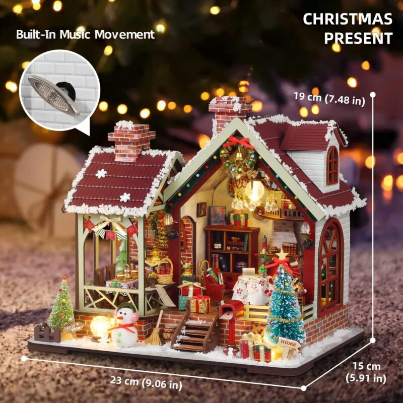 Ozjay Warm Christmas Lodge DIY Miniature House Kit