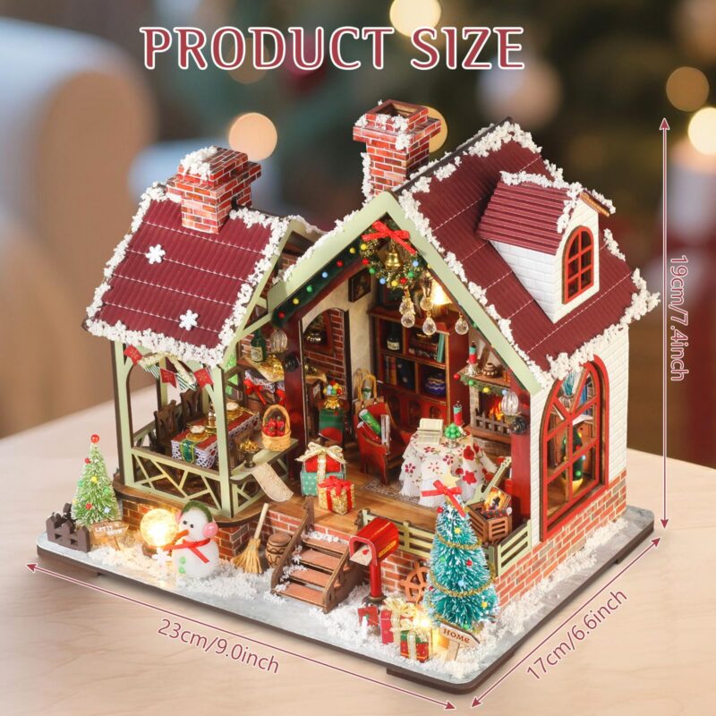 Foyucool Winterfest DIY Miniature House Kit with LED