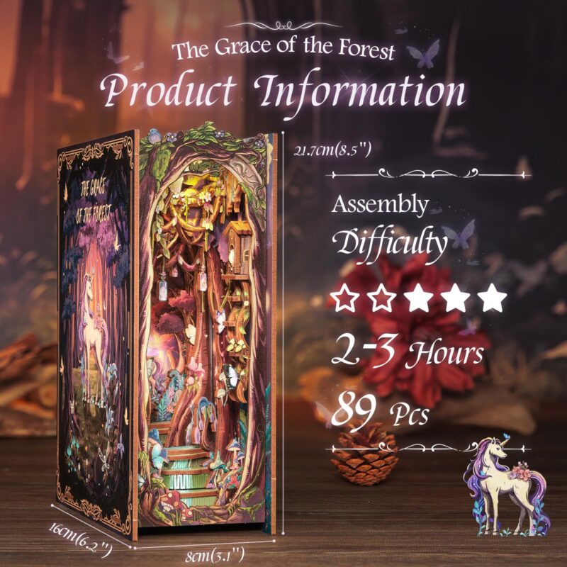 Cutebee The Grace of the Forest DIY Book Nook Kit